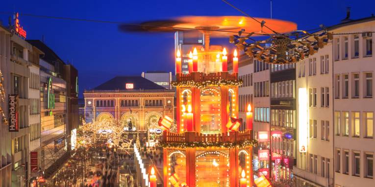 Die Weihnachtspyramide in Hannovers Innenstadt